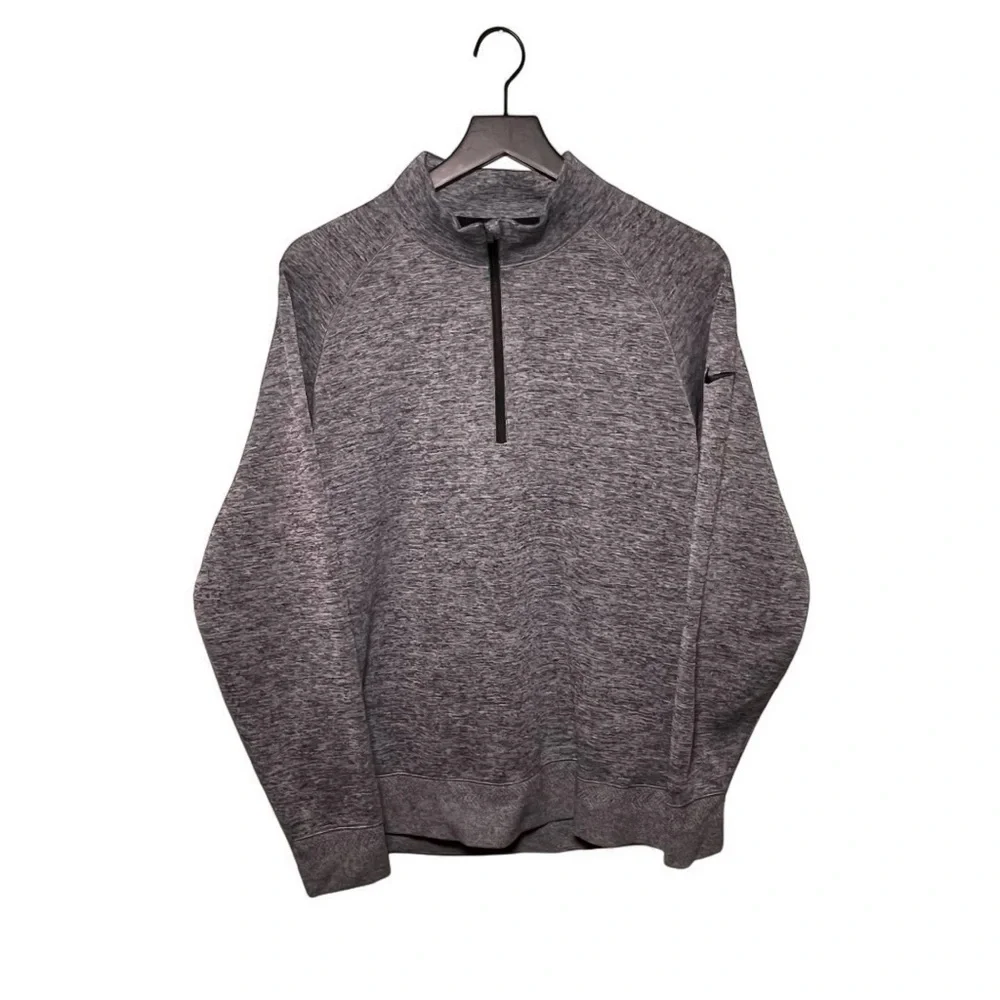 Nike Dri Fit Men's Gray Quarter-Zip Sweater M - Picture 1 of 7